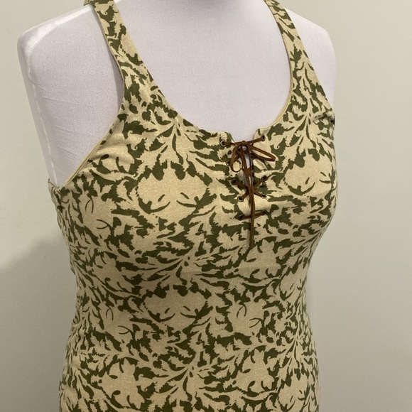 Lauren Ralph Lauren Lace Up Cotton Maxi Dress |Size Medium - Picture 3 of 10